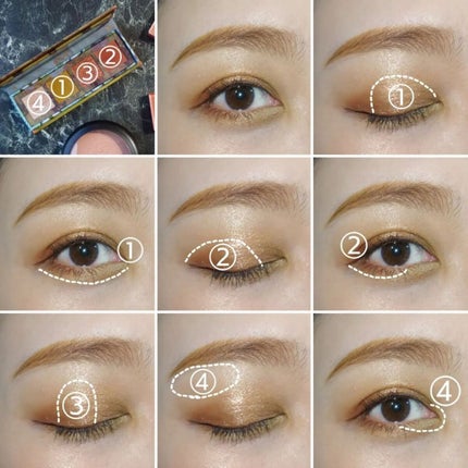 山海シリーズ 4色アイシャドウパレット/GirlCult/アイシャドウパレットを使ったクチコミ(4枚目)