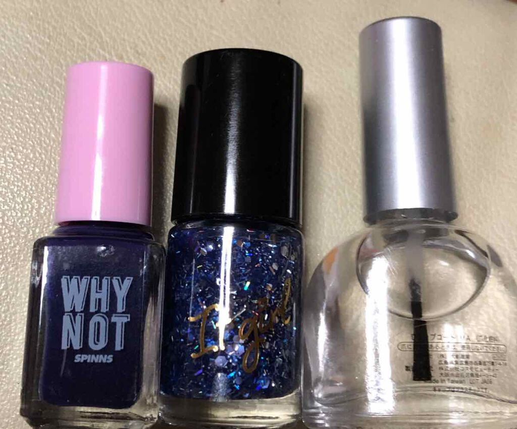 ＳＰＩＮＮＳ ネイルカラー ナイト/DAISO/マニキュアを使ったクチコミ（2枚目）