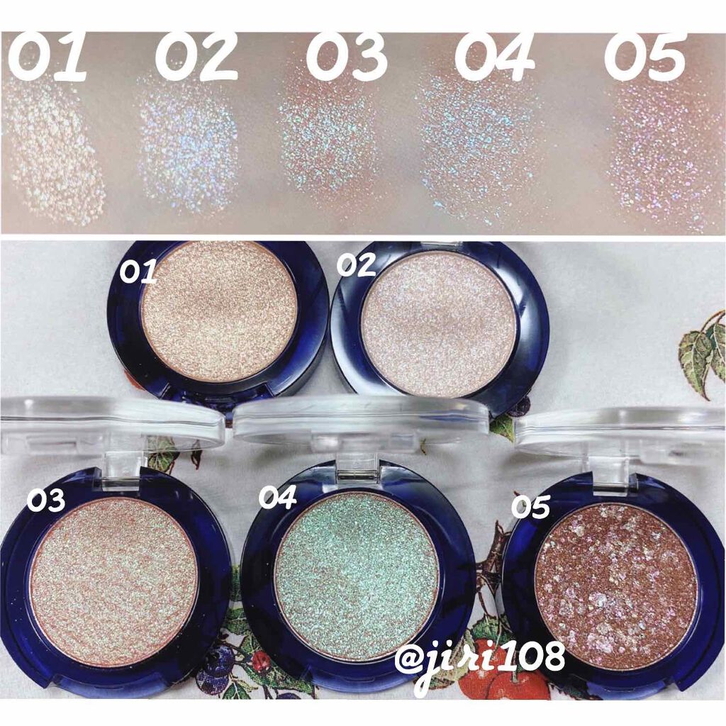 グリッター シャドウ カラー/rom&nd/グリッターを使ったクチコミ（3枚目）