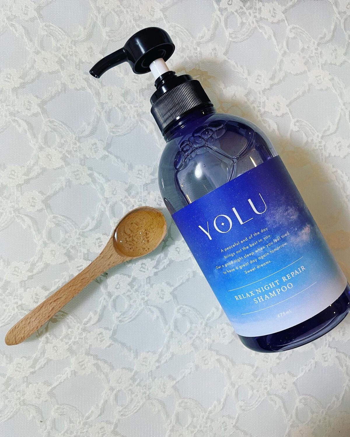リラックスナイトリペア シャンプー／トリートメント/YOLU/市販シャンプーを使ったクチコミ（3枚目）