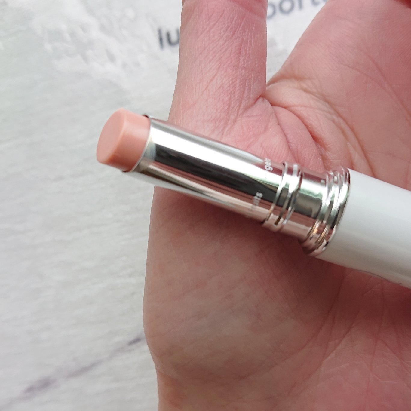 ミネラルカラーリップ 03 クラージュピンク/MiMC/リップクリームを使ったクチコミ（2枚目）