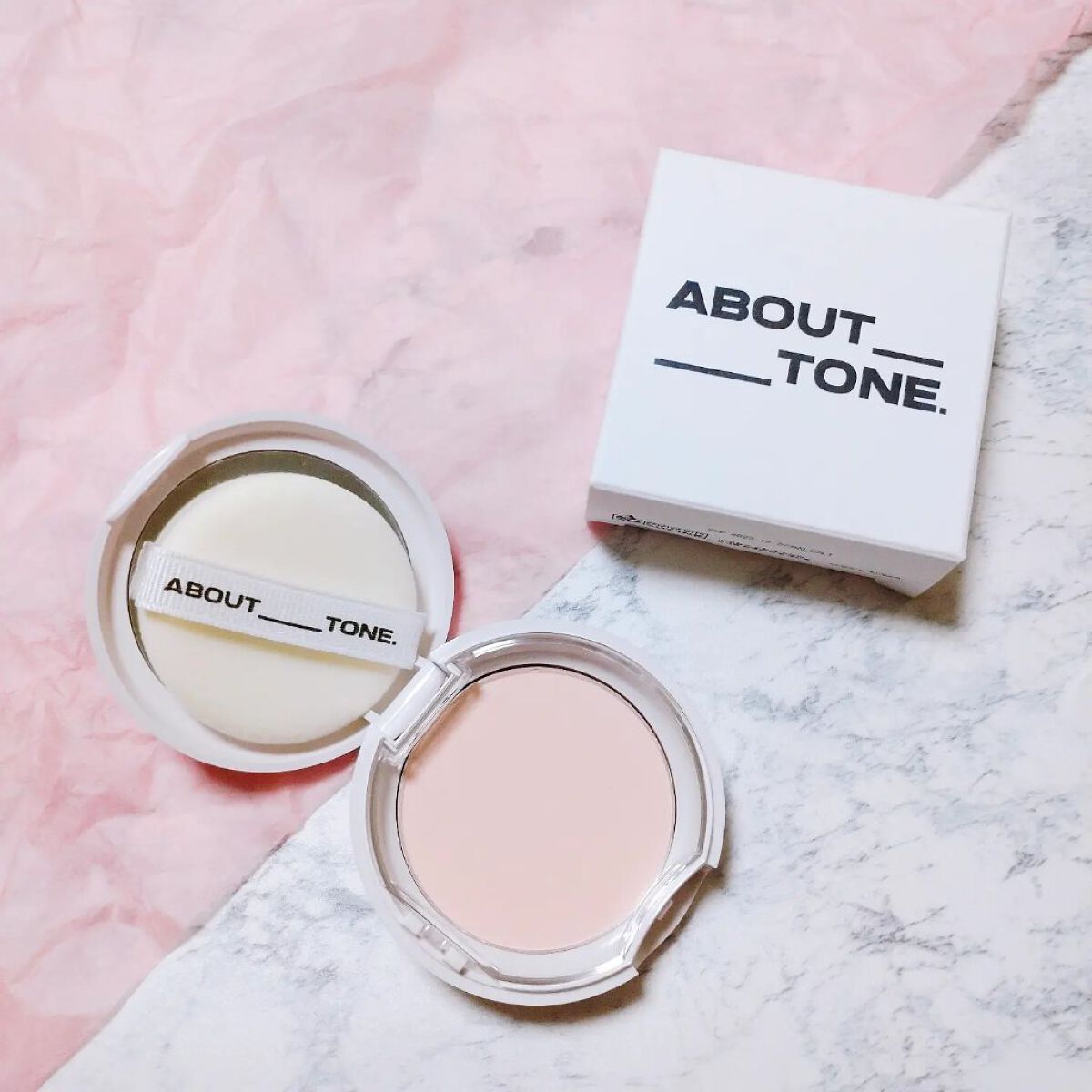 ABOUT TONE グローパウダーパクトのクチコミ「ABOUT TONE グローパウダーパクト︎🫶🏻💕⁡
⁡⁡
⁡ほんのりピーチ色で、⁡細いパール.....」（1枚目）