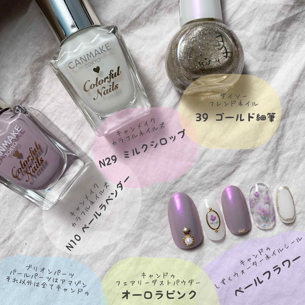 フェアリーダストパウダーオーロラピーコック/キャンドゥ/ネイルシールを使ったクチコミ（2枚目）