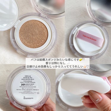 THE FACE SHOP デューイーラスティングクッションのクチコミ「⋆⸜ 圧倒的ツヤ肌 ⸝‍⋆
クッションファンデ🎀🍼


➻THE FACE SHOP
デュイレ.....」（3枚目）