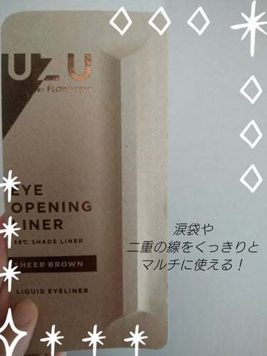 38℃ シェード ライナー/UZU BY FLOWFUSHI/リキッドアイライナーを使ったクチコミ（1枚目）