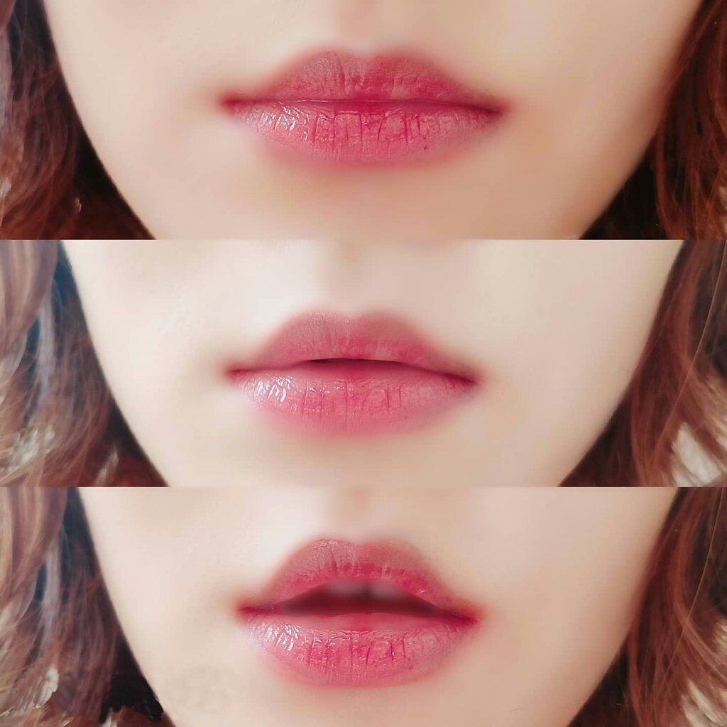 ジューシーラスティングティント/rom&nd/リップティントを使ったクチコミ（2枚目）