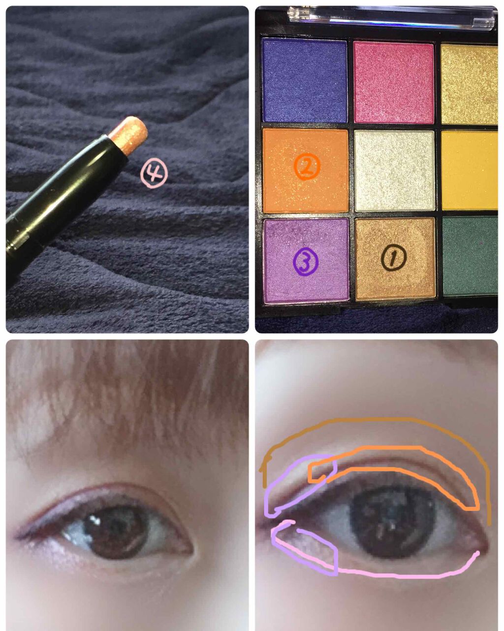 UR GLAM BLOOMING EYE COLOR PALETTE/U R GLAM/アイシャドウパレットを使ったクチコミ(2枚目)