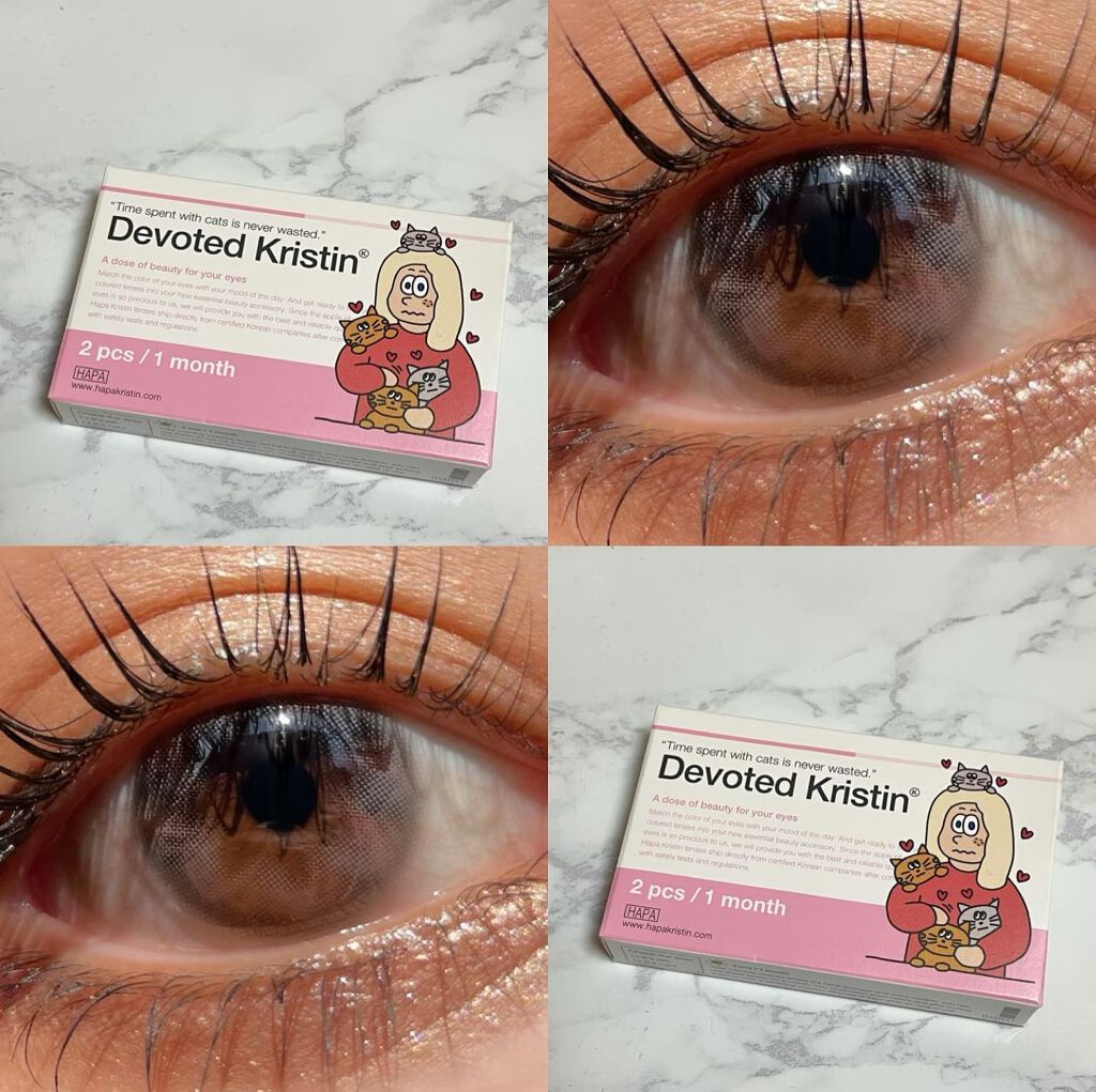 Devoted Kristin グレー/Hapa kristin/カラーコンタクトレンズを使ったクチコミ（1枚目）
