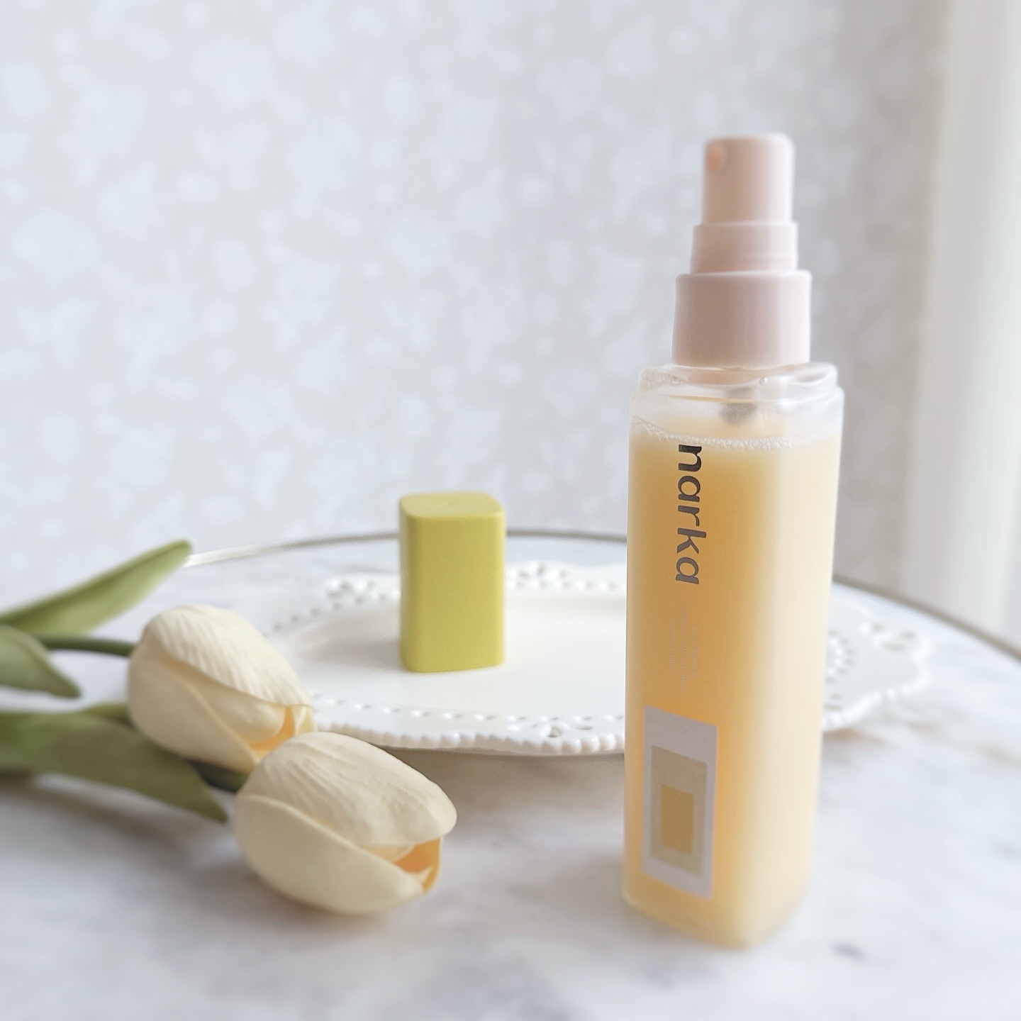 クリーミーベールヘアミスト サンセットハニー/narka/ヘアミストを使ったクチコミ（2枚目）