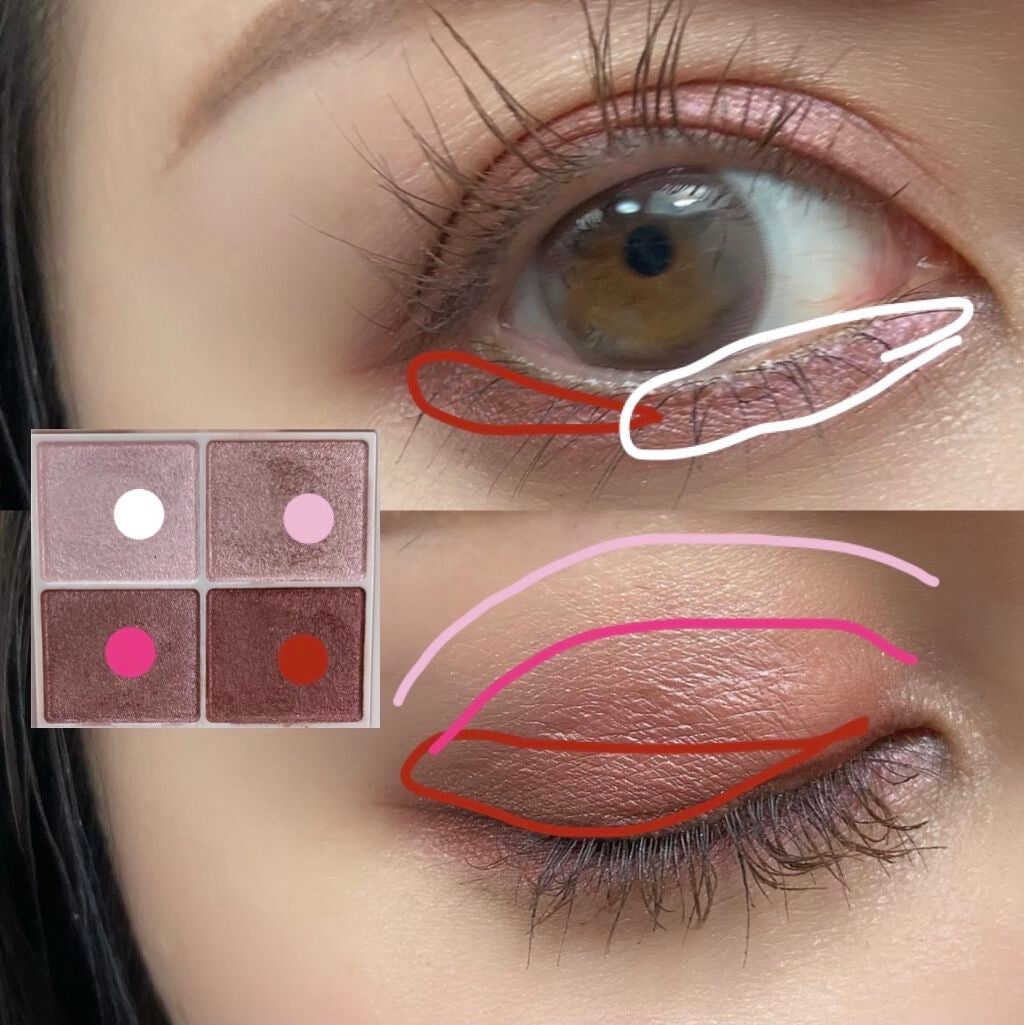 シルキースフレアイズ/キャンメイク/アイシャドウパレットを使ったクチコミ(3枚目)