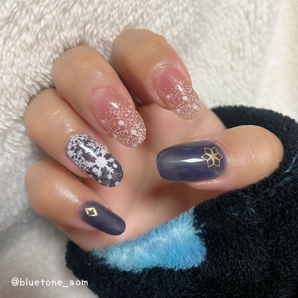 ネイルシール/Qoo10/ネイルシールを使ったクチコミ（3枚目）