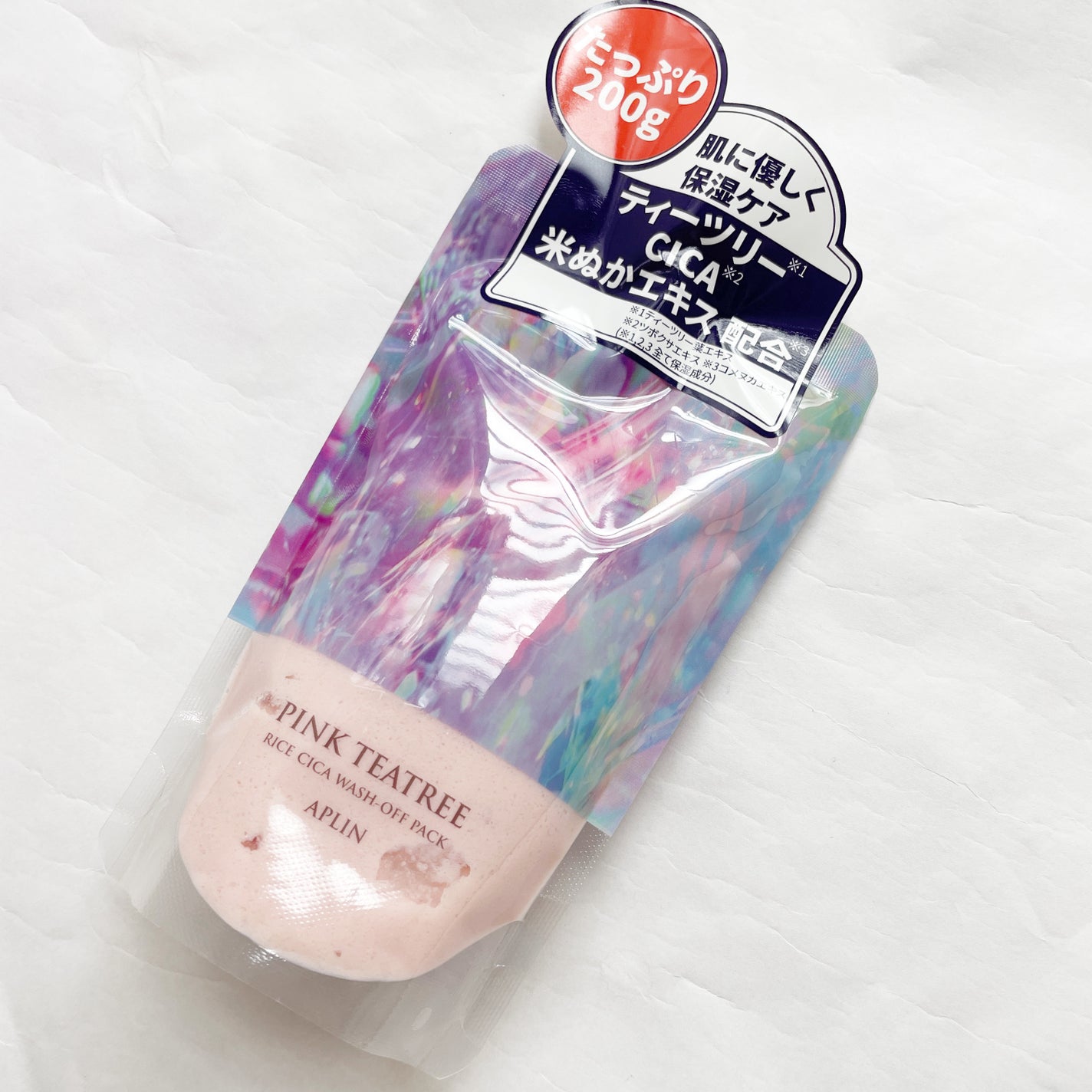 ピンクティーツリーライスシカウォッシュオフパック/APLIN/洗い流すパック・マスクを使ったクチコミ(2枚目)