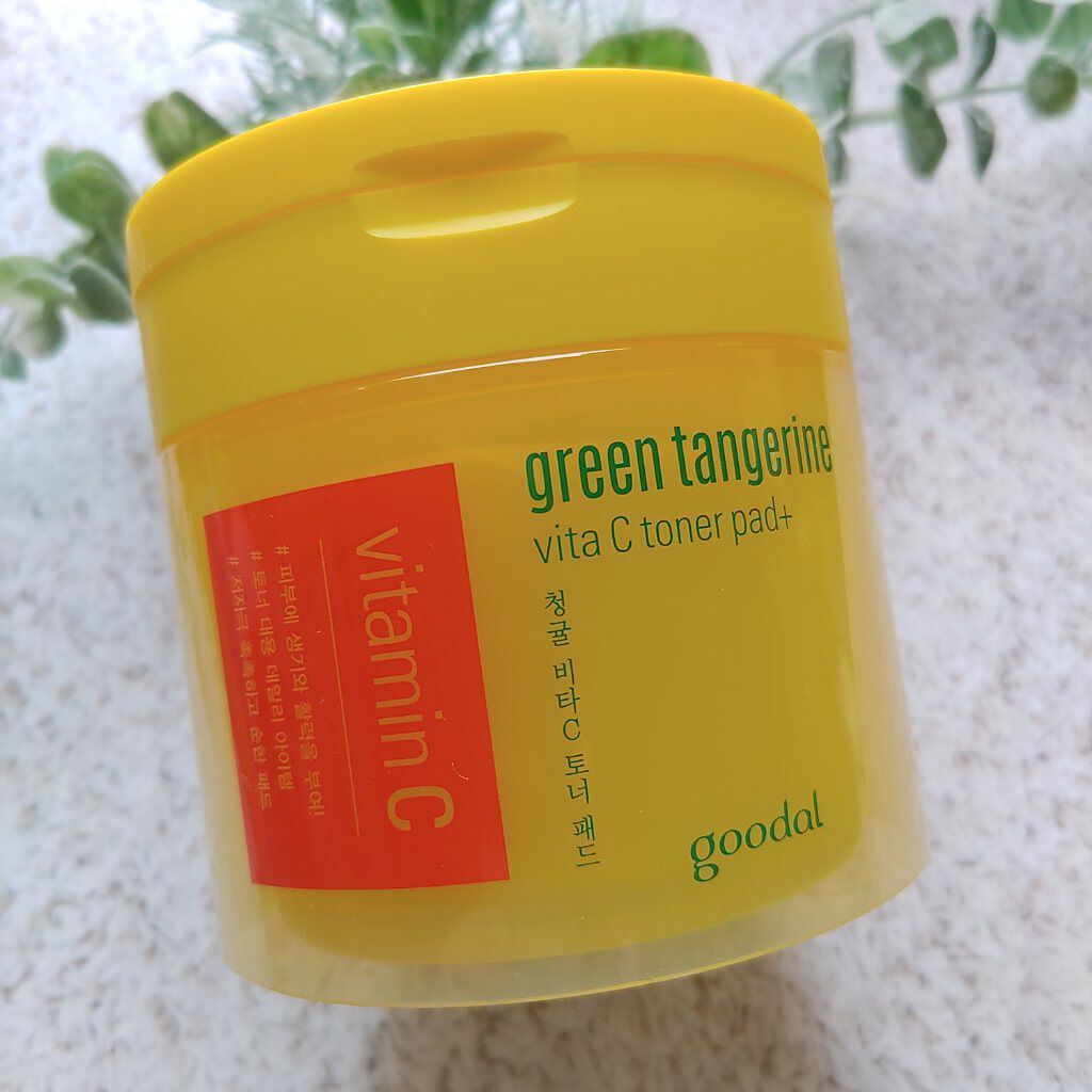 グリーンタンジェリン ビタCダークスポットケアパッド/goodal/トナーパッドを使ったクチコミ（1枚目）
