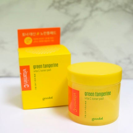 グリーンタンジェリン ビタCダークスポットケアパッド/goodal/トナーパッドを使ったクチコミ(1枚目)