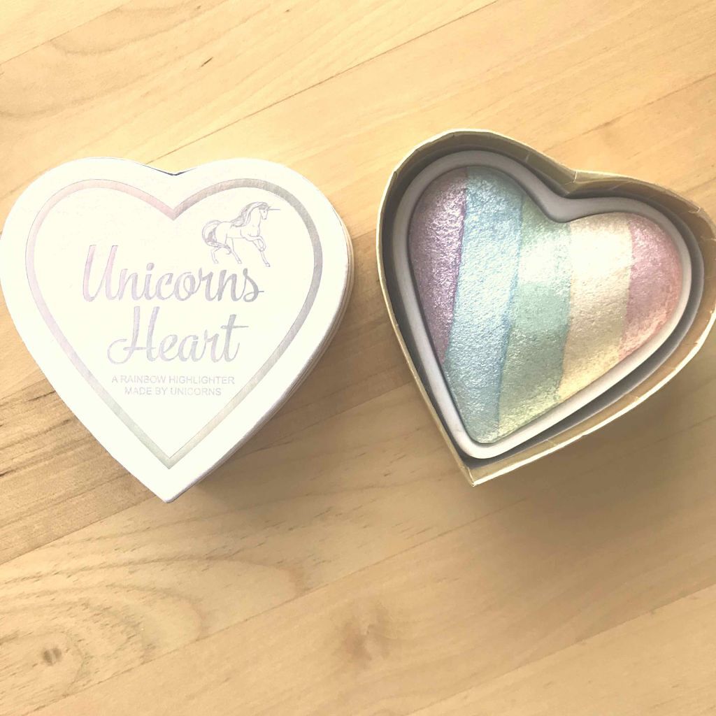 ハートハイライター ユニコーンハート/MAKEUP REVOLUTION/パウダーハイライトを使ったクチコミ(1枚目)