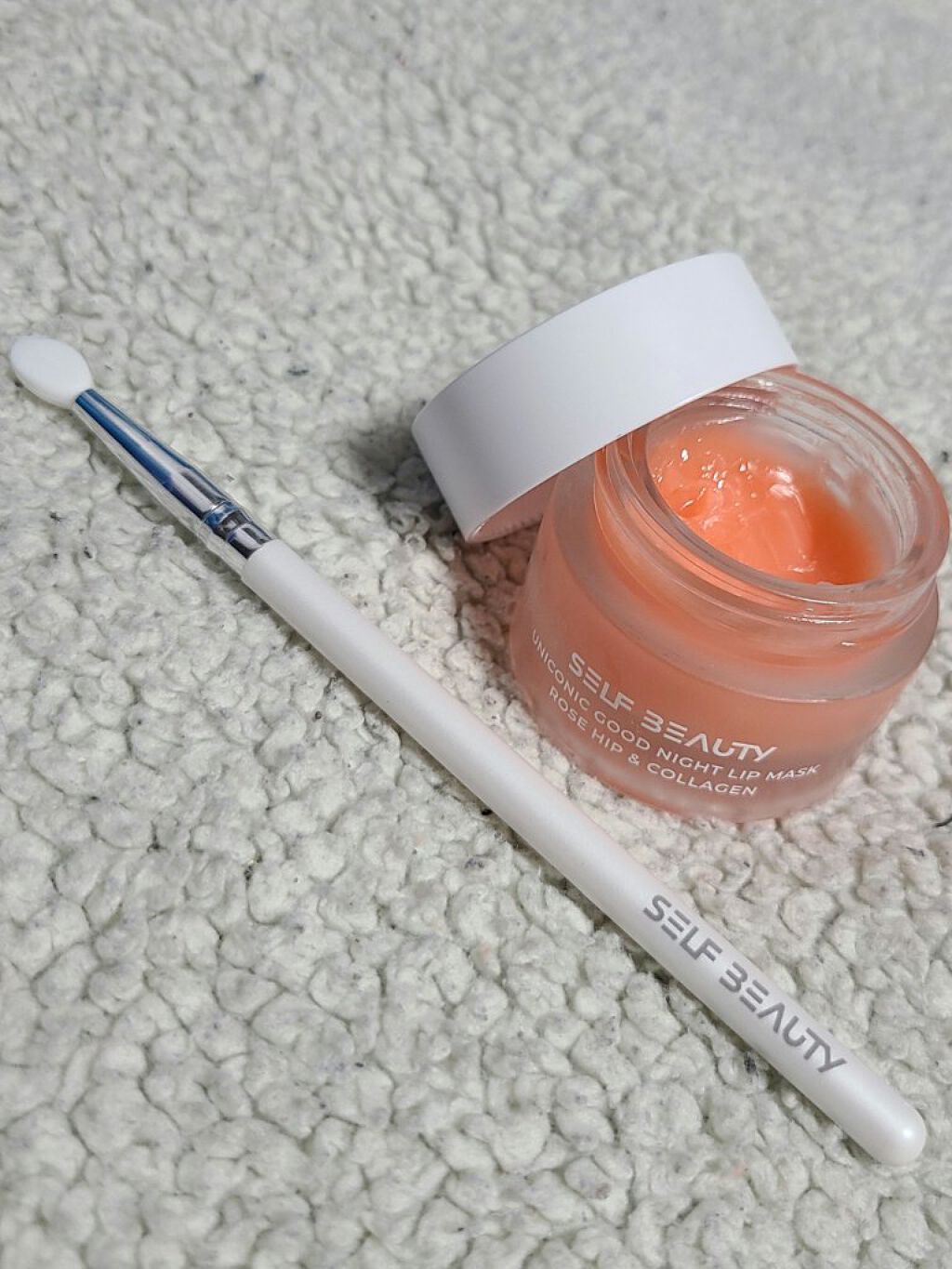 ユニコーングッドナイトリップマスク ローズヒップ&コラーゲン/SELF BEAUTY/リップマスクを使ったクチコミ（3枚目）