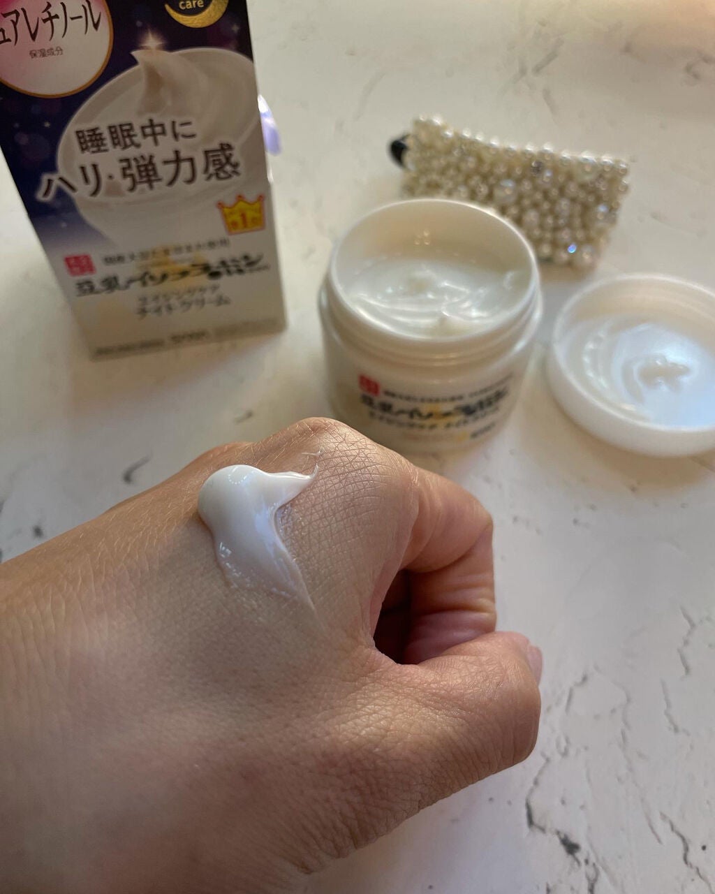 リンクルナイトクリーム/なめらか本舗/フェイスクリームを使ったクチコミ(6枚目)