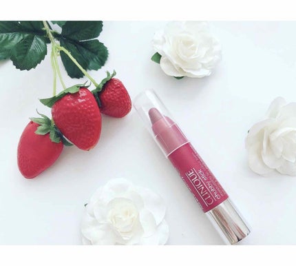 チャビー スティック モイスチャライジング リップ カラー バーム 07 スーパー ストロベリー/CLINIQUE/口紅を使ったクチコミ(2枚目)