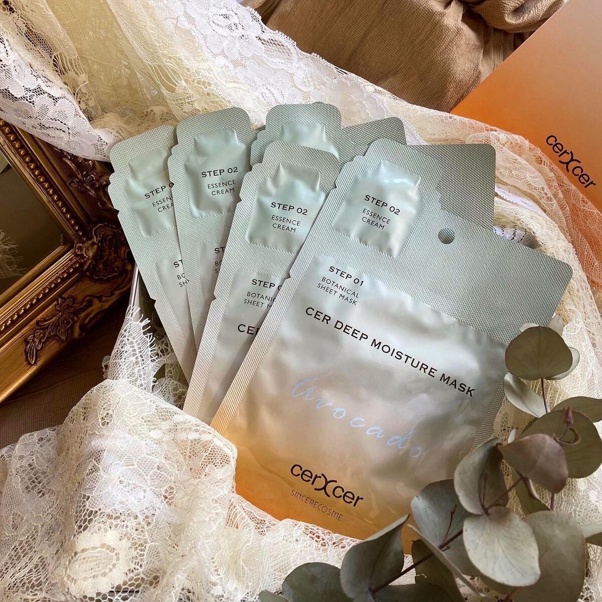 ディープモイスチャー マスク (ケアクリーム付き)/cerXcer/シートマスク・パックを使ったクチコミ(1枚目)