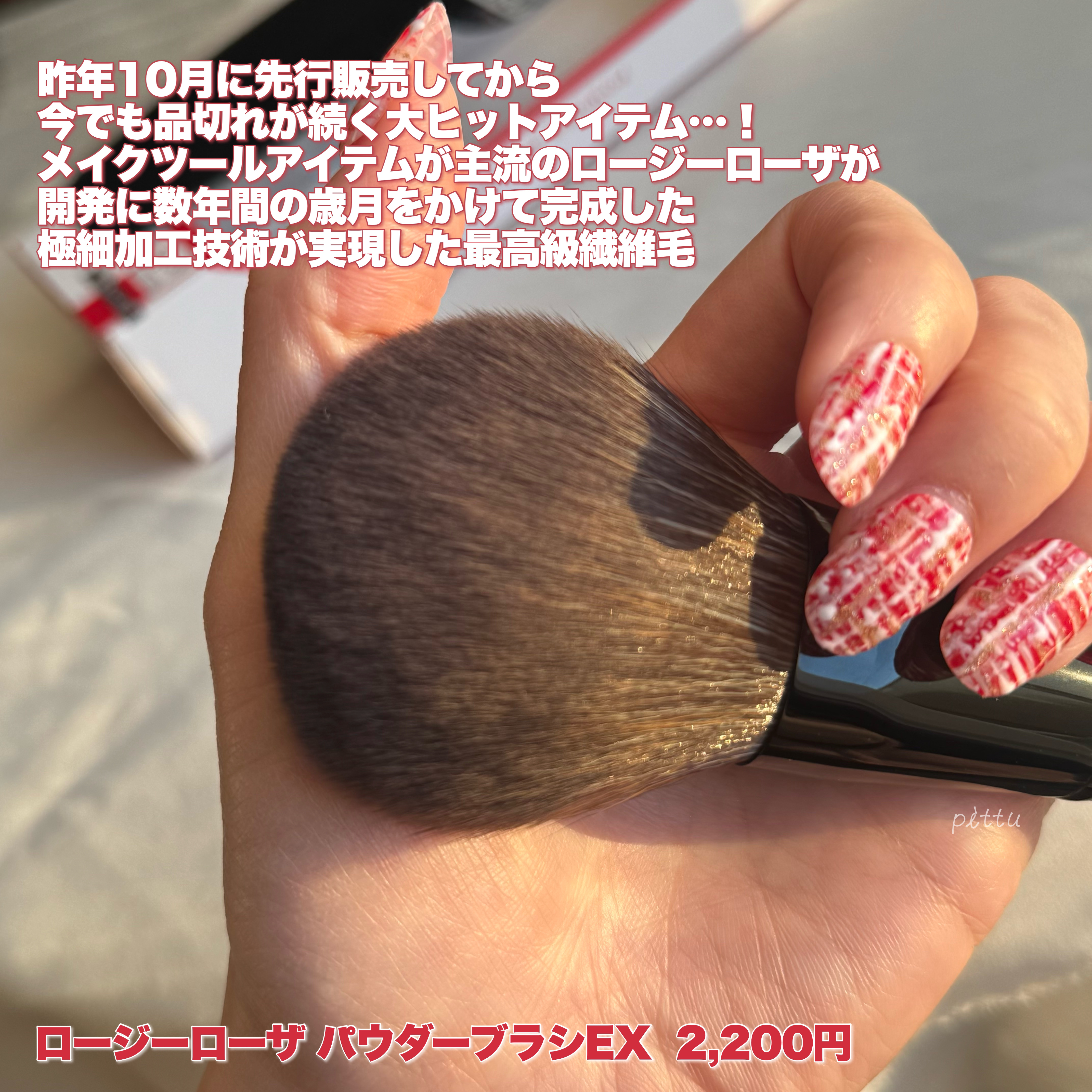 パウダーブラシEX/ロージーローザ/メイクブラシを使ったクチコミ（2枚目）