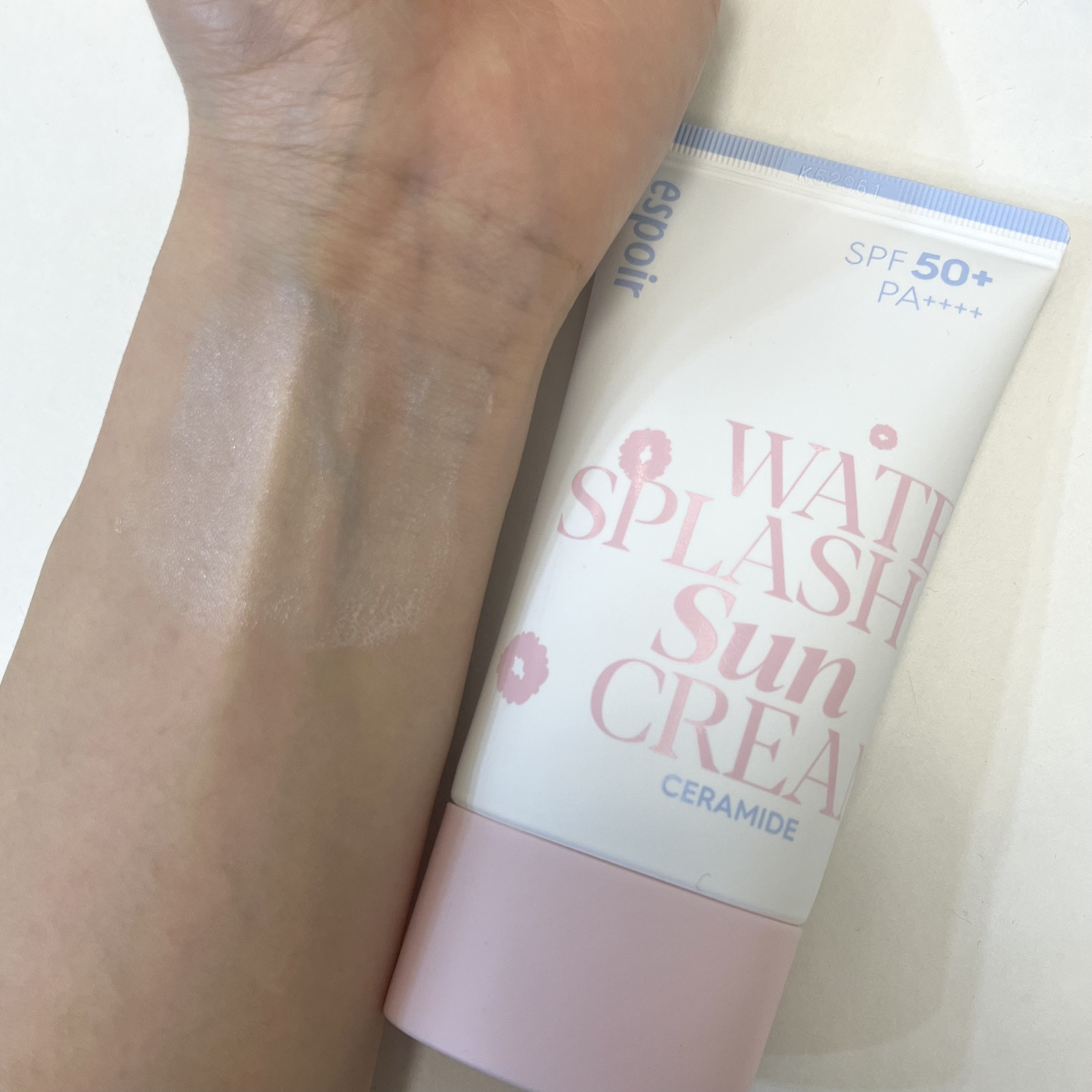 ウォータースプラッシュサンクリーム セラミド/espoir/日焼け止めクリームを使ったクチコミ（3枚目）