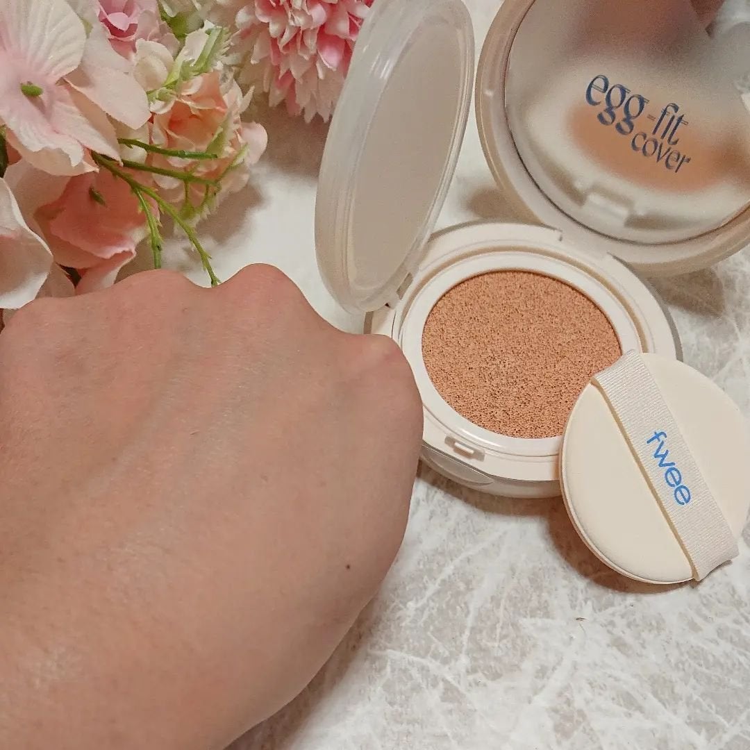 フィー クッションエッグフィットカバー/fwee/クッションファンデーションを使ったクチコミ(5枚目)