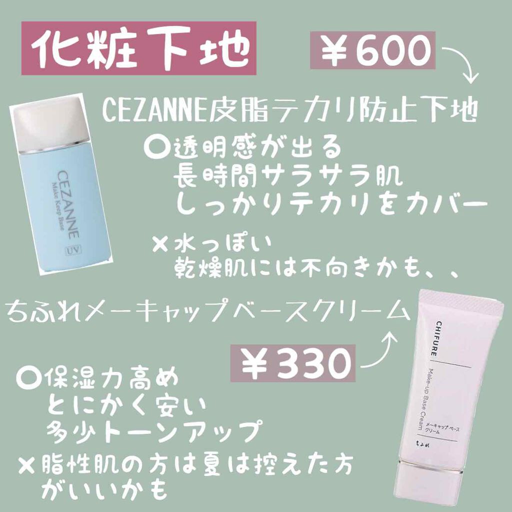 皮脂テカリ防止下地/CEZANNE/化粧下地を使ったクチコミ(2枚目)