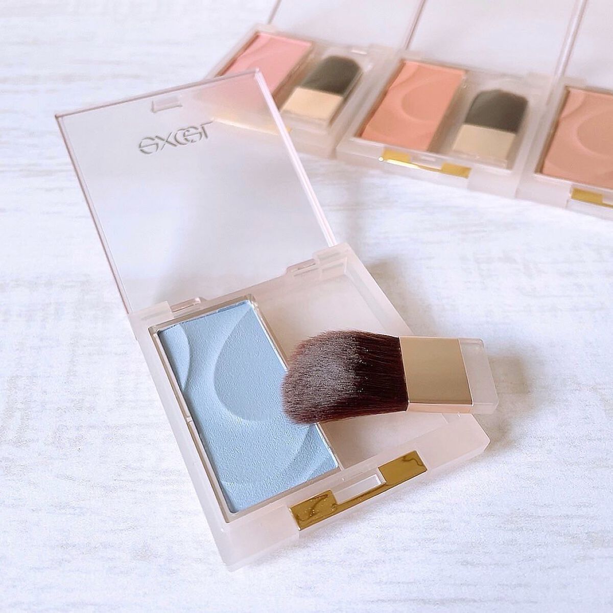 シームレストーン ブラッシュ/excel/パウダーチークを使ったクチコミ（2枚目）