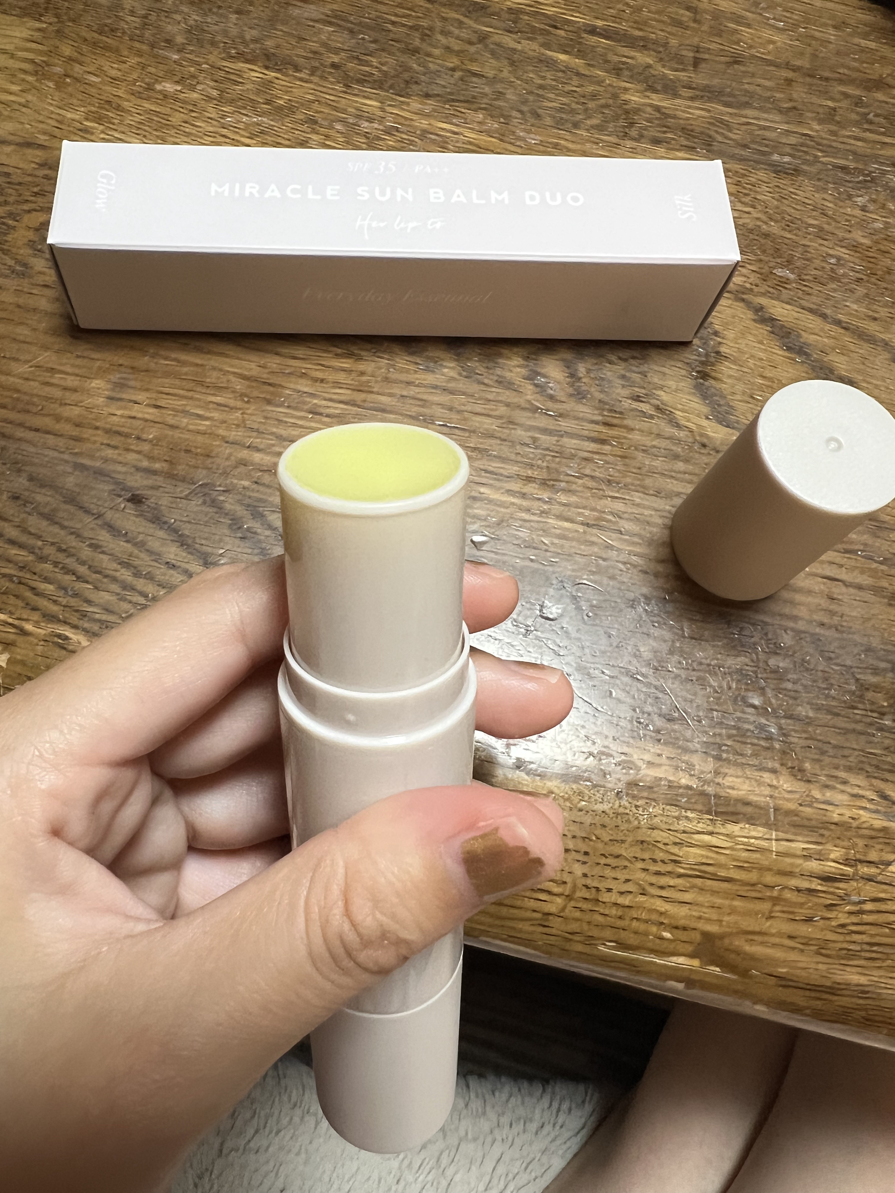 ミラクル サンバーム デュオ/Her lip to BEAUTY/日焼け止めスティックを使ったクチコミ（3枚目）