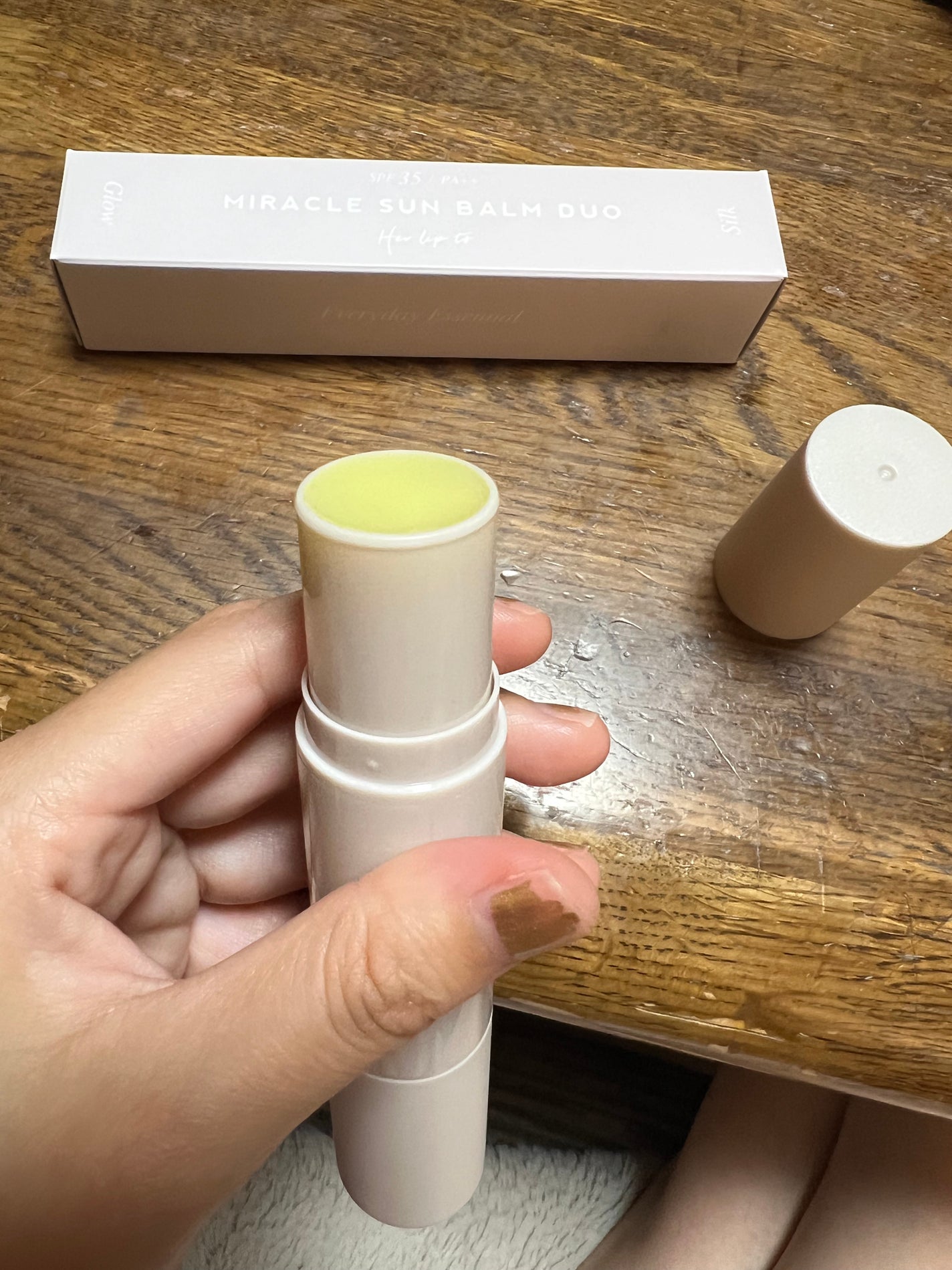 ミラクル サンバーム デュオ/Her lip to BEAUTY/日焼け止めスティックを使ったクチコミ(3枚目)