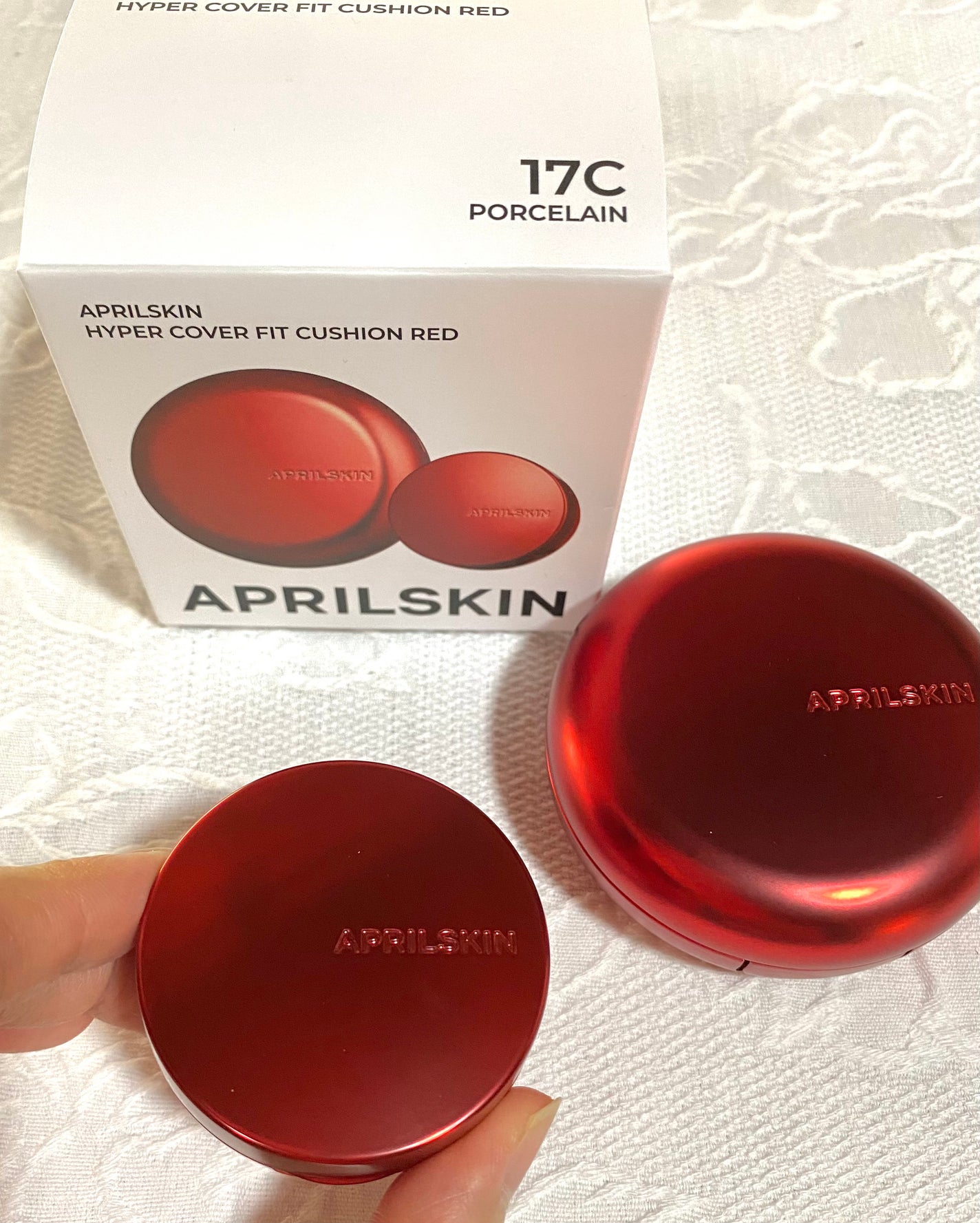 ハイパーカバーフィットクッション グラファイト/APRILSKIN/クッションファンデーションを使ったクチコミ(3枚目)