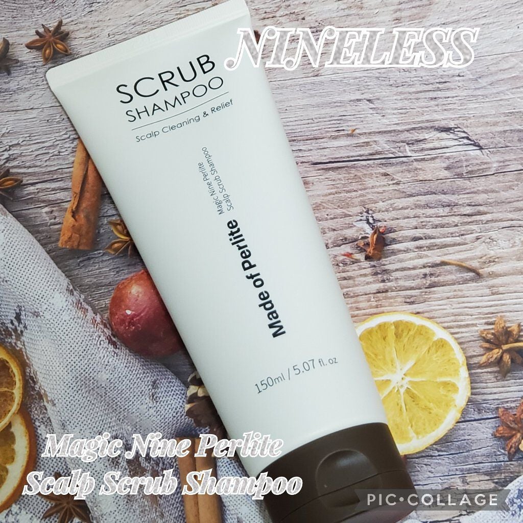 Magic Nine Perlite Scalp Scrub Shampoo/NINELESS/市販シャンプーを使ったクチコミ(1枚目)