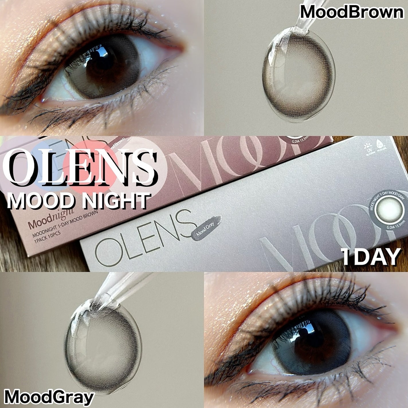 Moodnight 1day/OLENS/カラーコンタクトレンズを使ったクチコミ(1枚目)