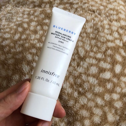 ブルーベリー バランシング ウォータリー サンクリーム/innisfree/日焼け止め・UVケアを使ったクチコミ(1枚目)