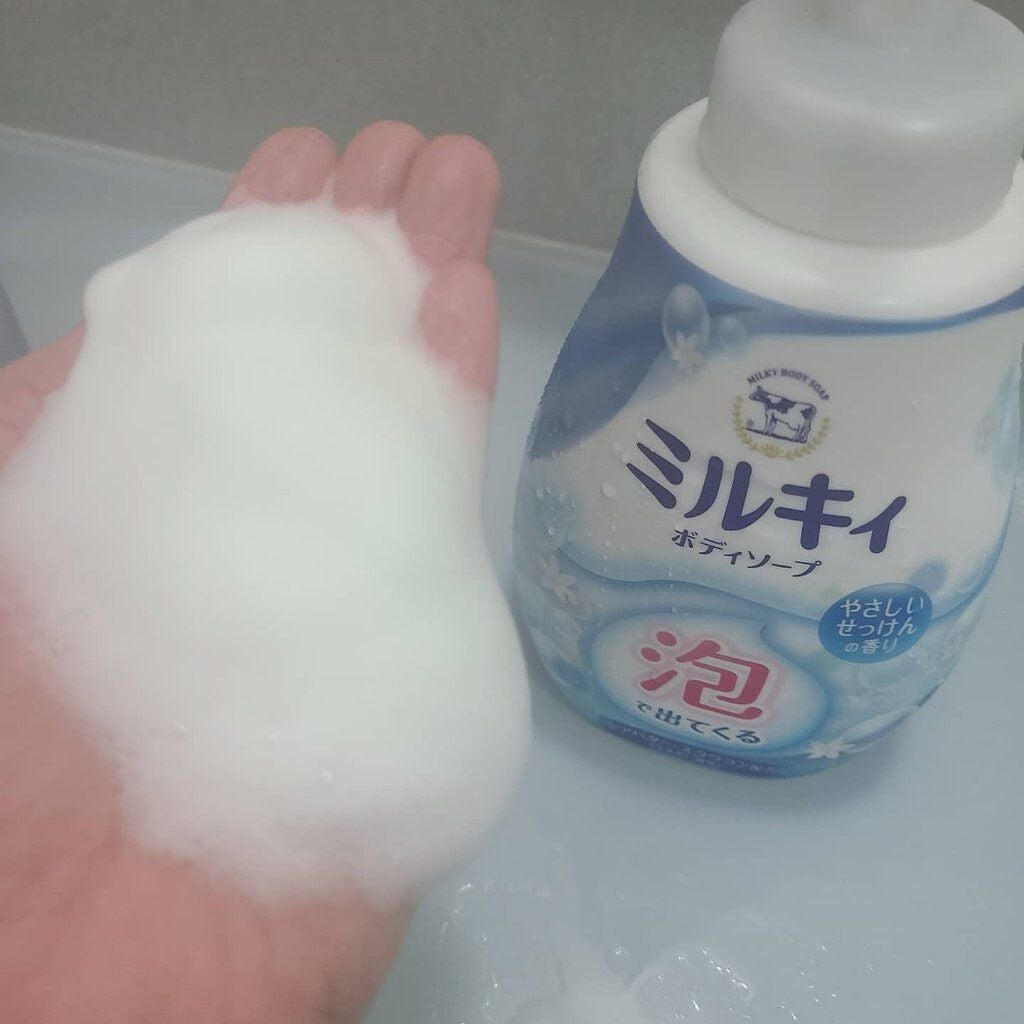 泡で出てくる ミルキィボディソープ やさしいせっけんの香り/ミルキィ/ボディソープを使ったクチコミ(2枚目)