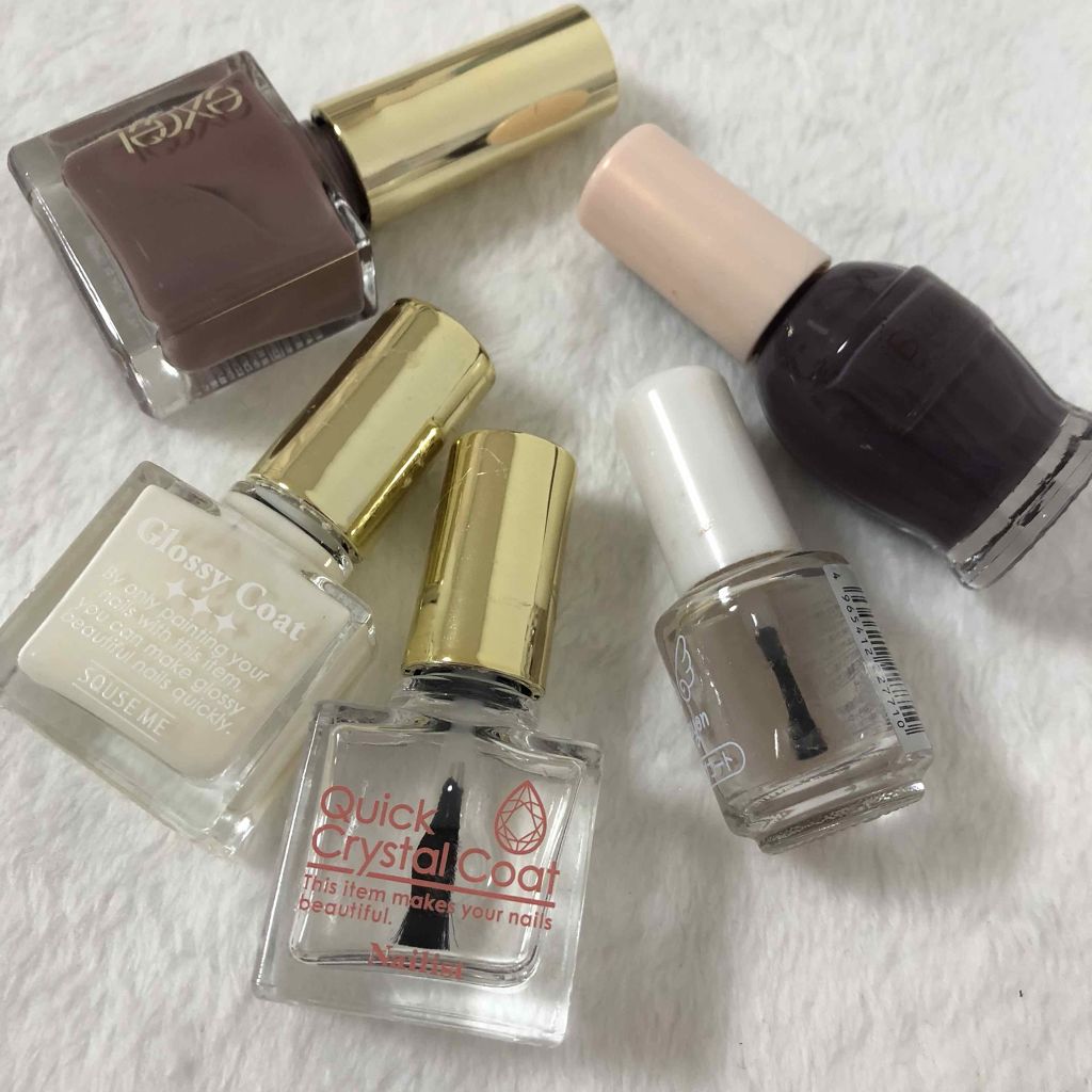 グロッシーコート ミルクコート【旧】/スキューズミー/オールインワンネイルを使ったクチコミ（2枚目）