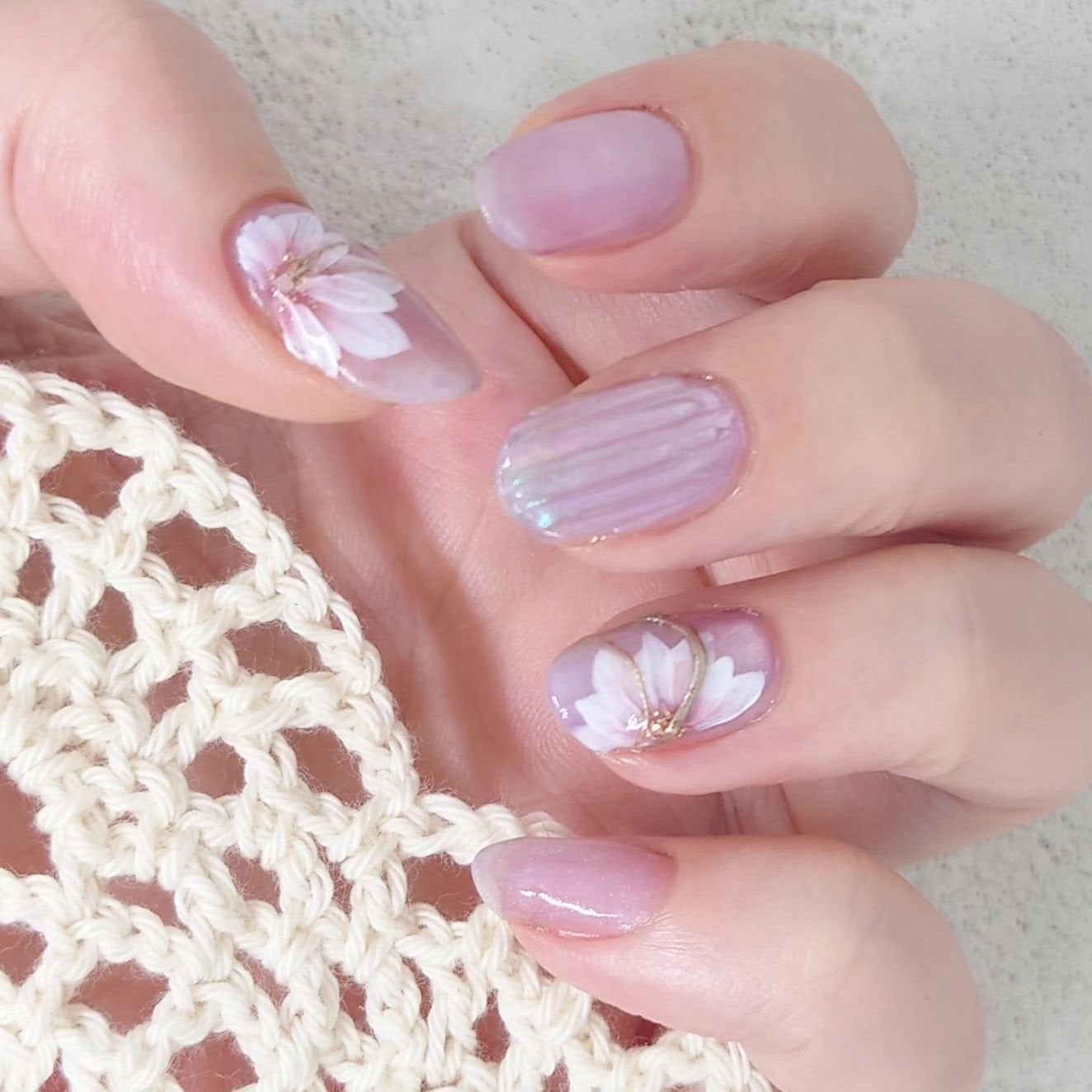 ゆき on LIPS 「マイネイル。ネイルタウンのマグシリーズ4のパープルをベースに、..」(1枚目)