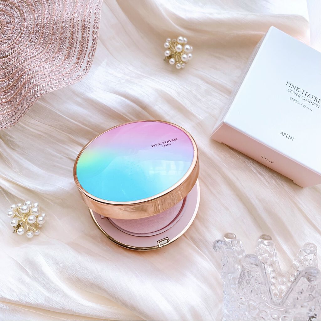 ピンクティーツリーカバークッション/APLIN/クッションファンデーションを使ったクチコミ（1枚目）