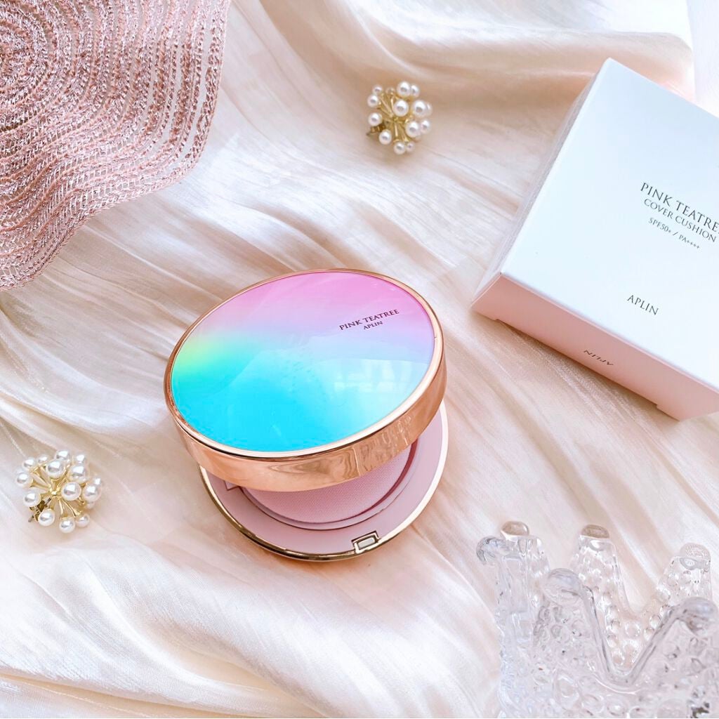 ピンクティーツリーカバークッション/APLIN/クッションファンデーションを使ったクチコミ(1枚目)
