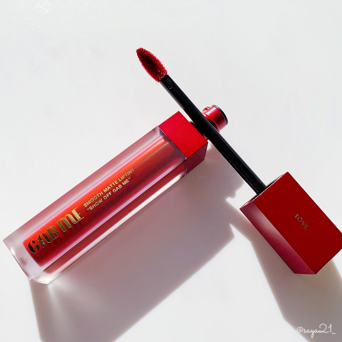 スムースマットリップティント 02 キャンディーバー (オレンジブラウン)/GAB ME/リップティントを使ったクチコミ（2枚目）