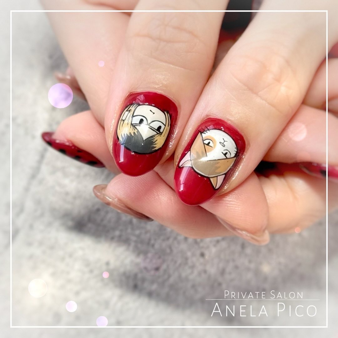 #ネイル,#ジェルネイル,#ハイキューネイル,#痛ネイル,#研磨ネイルのネイルデザイン