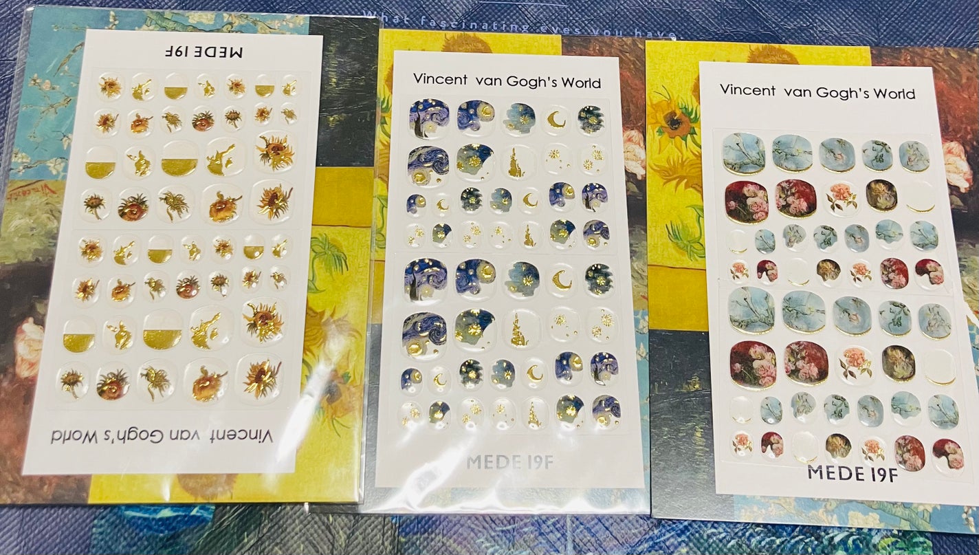 MEDE19F ゴッホの世界をまとうネイルシールの会/フェリシモ/ネイルシールを使ったクチコミ(1枚目)
