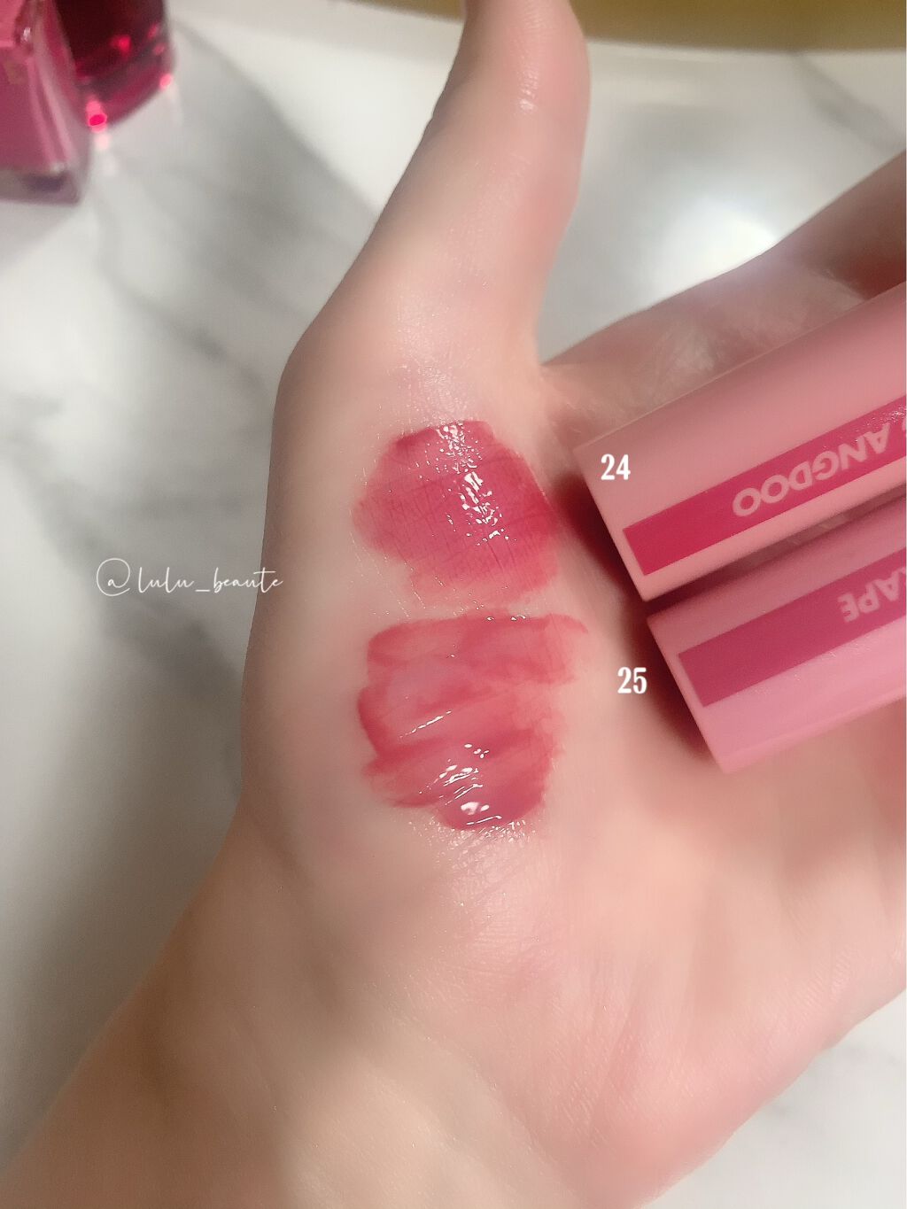 ジューシーラスティングティント/rom&nd/リップティントを使ったクチコミ（2枚目）