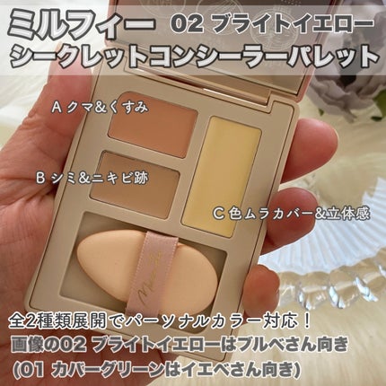 シークレットコンシーラーパレット/MilleFée/パレットコンシーラーを使ったクチコミ(2枚目)