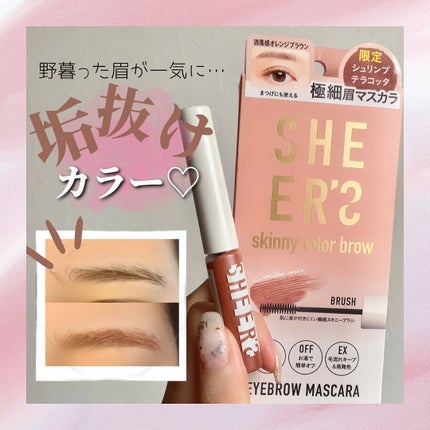 スキニーカラーブロウ/シアーズ/眉マスカラを使ったクチコミ(1枚目)