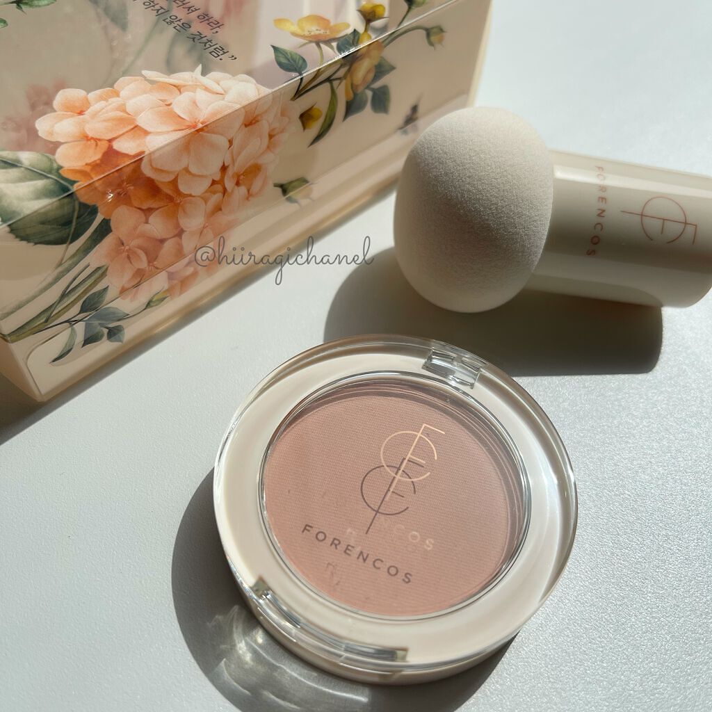 ベアブラッシャー パフ付き/フォレンコス/パウダーチークを使ったクチコミ(2枚目)