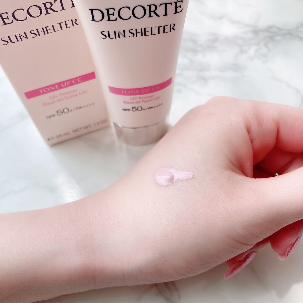 サンシェルター トーンアップCC/DECORTÉ/CCクリームを使ったクチコミ(2枚目)