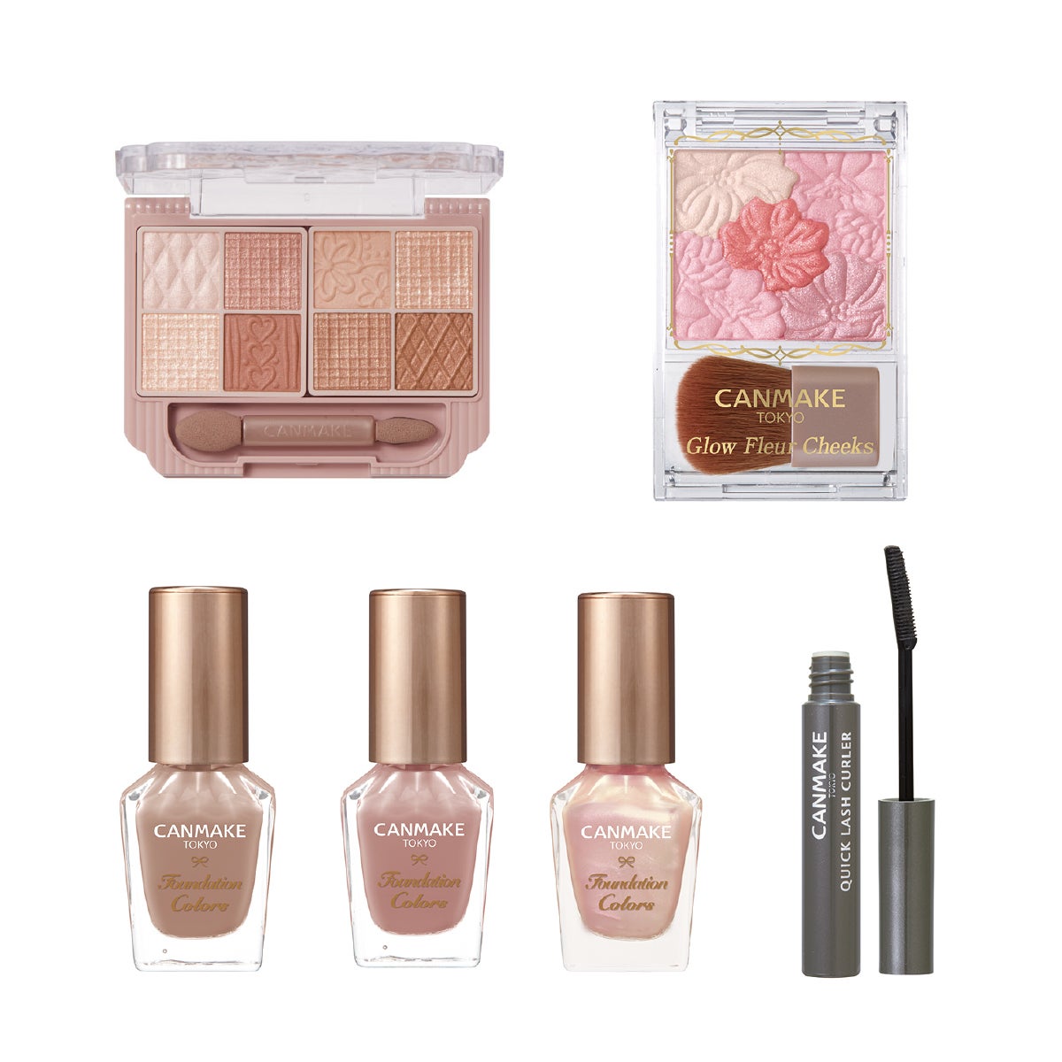 【春コスメ2024】キャンメイクから、“焼き菓子ブラウン”の8色入りアイパレ&いちごミルクカラーのチークなどが登場の画像