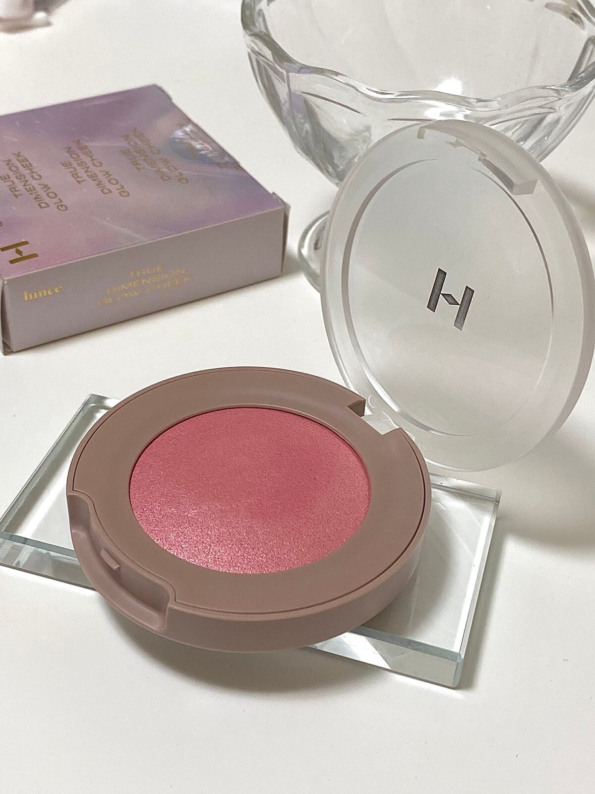 トゥルーディメンショングロウチーク/hince/パウダーチークを使ったクチコミ(3枚目)