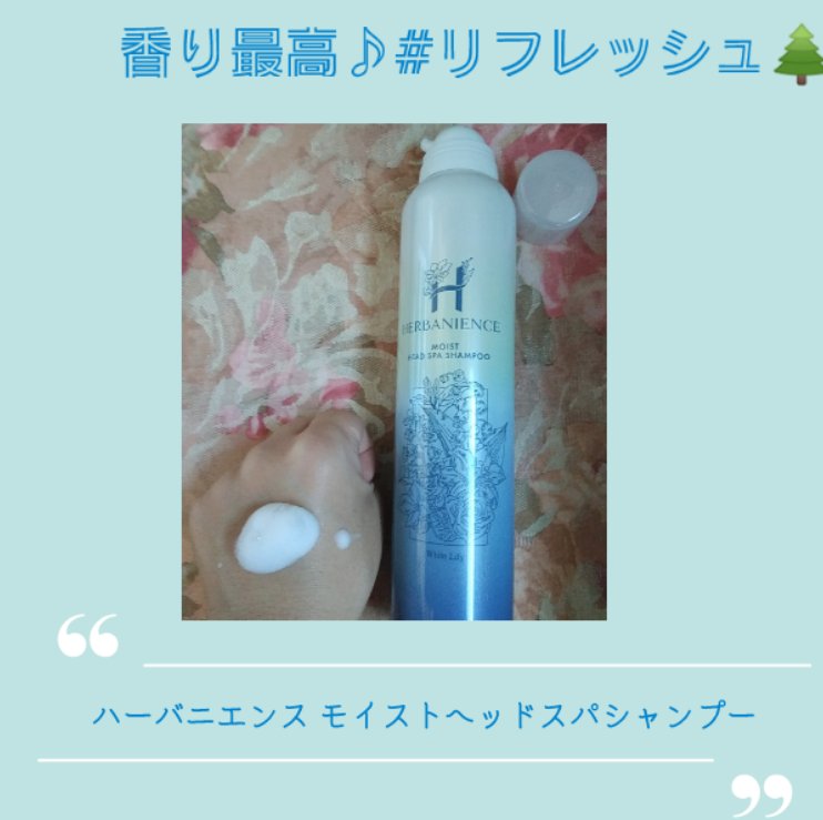 炭酸モイストスパシャンプー/HERBANIENCE/市販シャンプーを使ったクチコミ（2枚目）